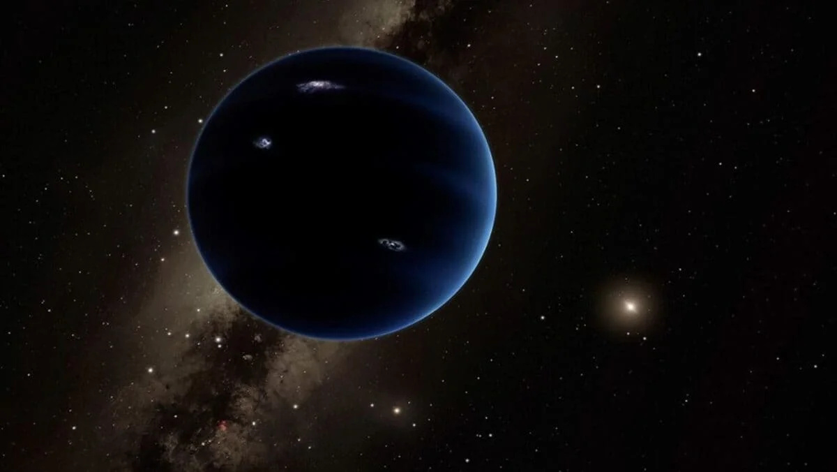 Representación artística del posible Planeta 10 en el Cinturón de Kuiper