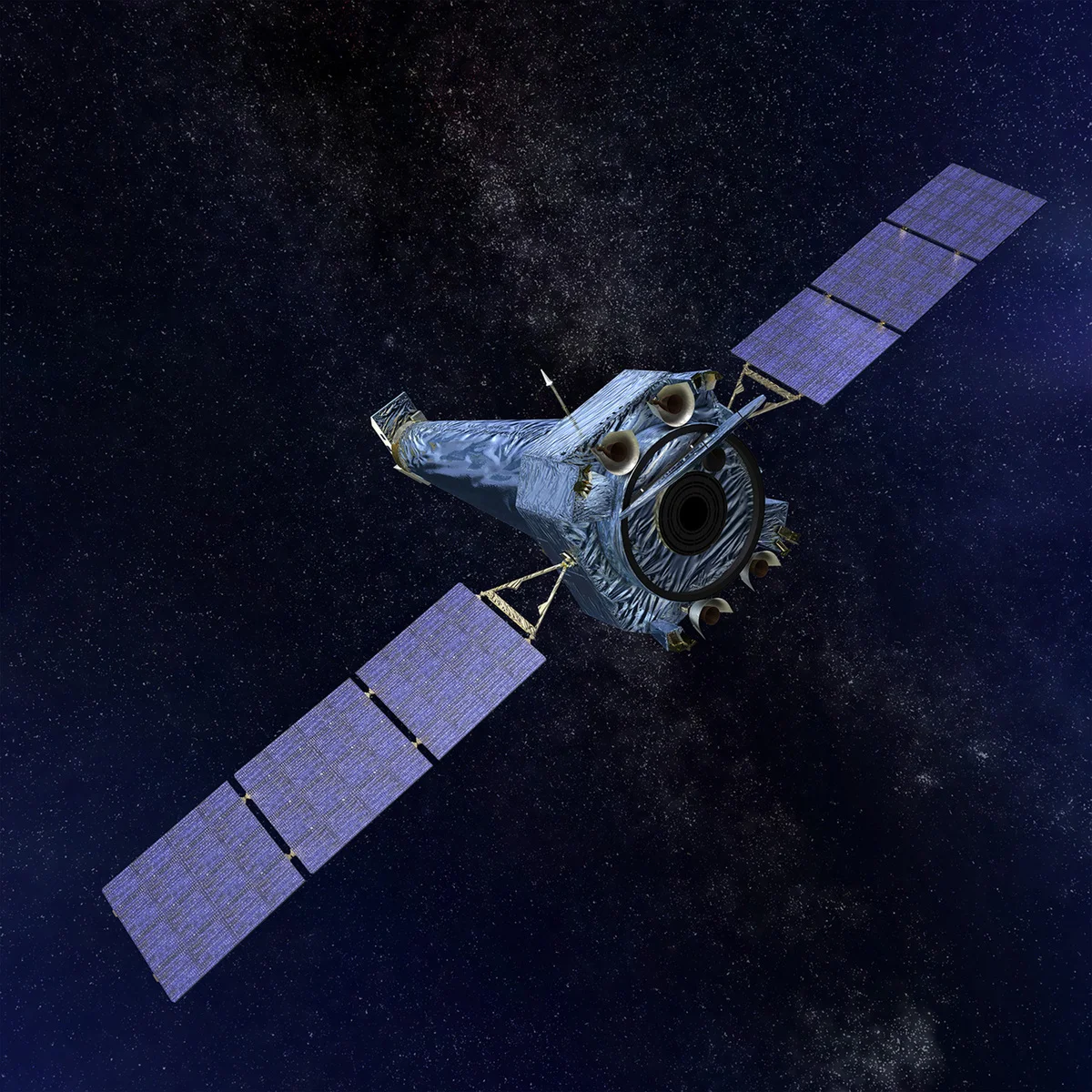 Ilustración del Observatorio de rayos X Chandra de la NASA en el espacio