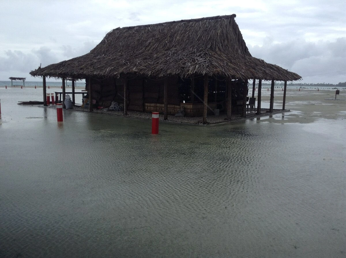 Calles inundadas en Tuvalu durante 2017