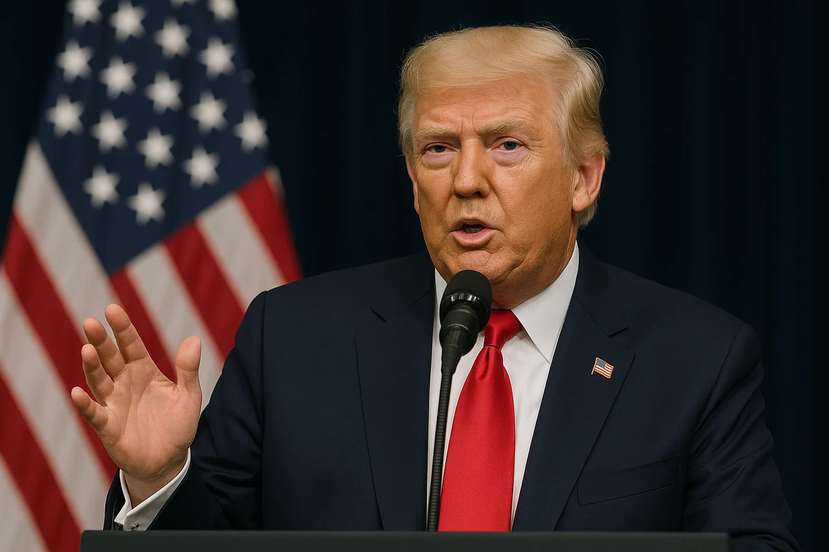 Retrato editorial de Donald Trump