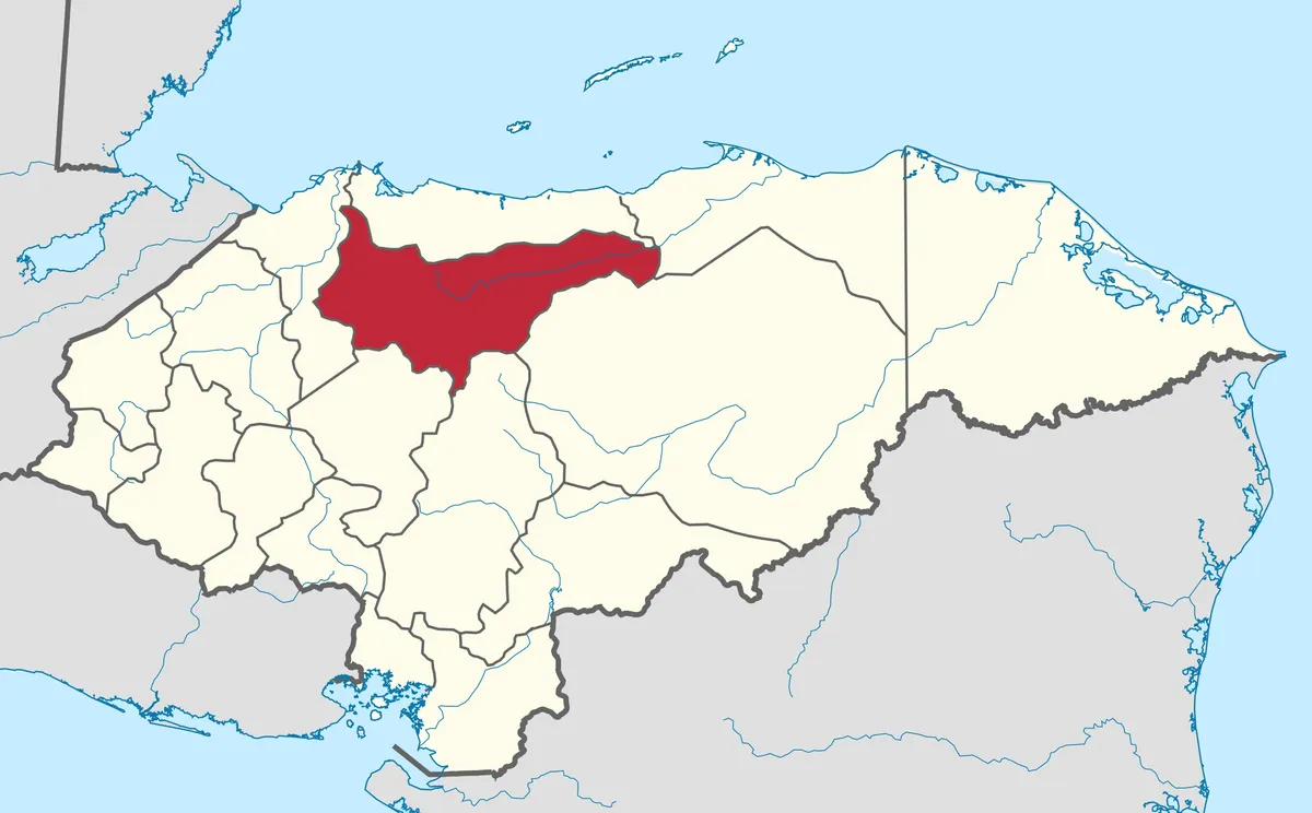 Ubicación geográfica de Yoro en Honduras