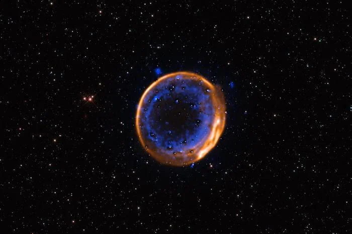 Imagen obtenida con el VLT de ESO que muestra el remanente de supernova SNR 0509-67.5