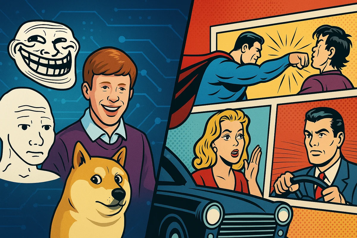 Memes de internet y los cómics tradicionales
