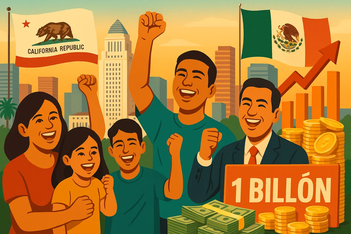 Familia y profesionales latinos celebran el impacto económico del billón de dólares en California