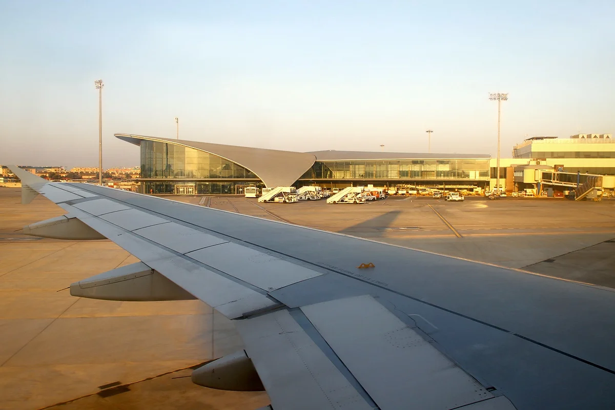 Vista panorámica del aeropuerto de Valencia