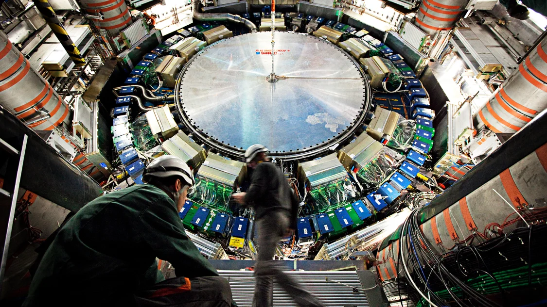 Vista del detector ATLAS del Gran Colisionador de Hadrones