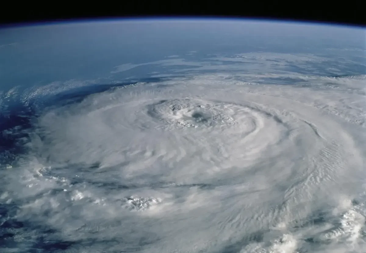 Vista del huracán Elena captado desde el espacio en 1985