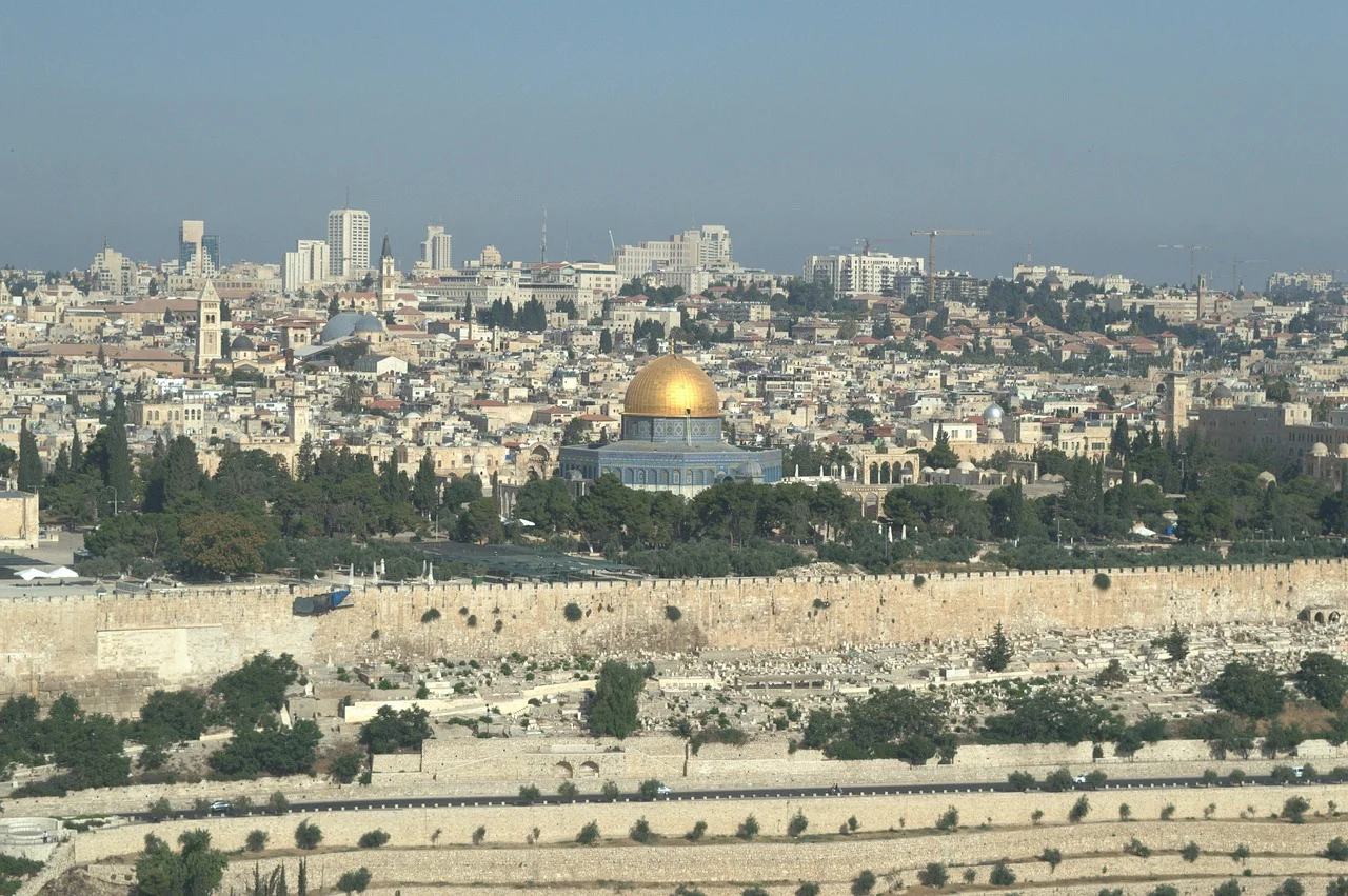 Vista panorámica de Jerusalén con la Cúpula de la Roca