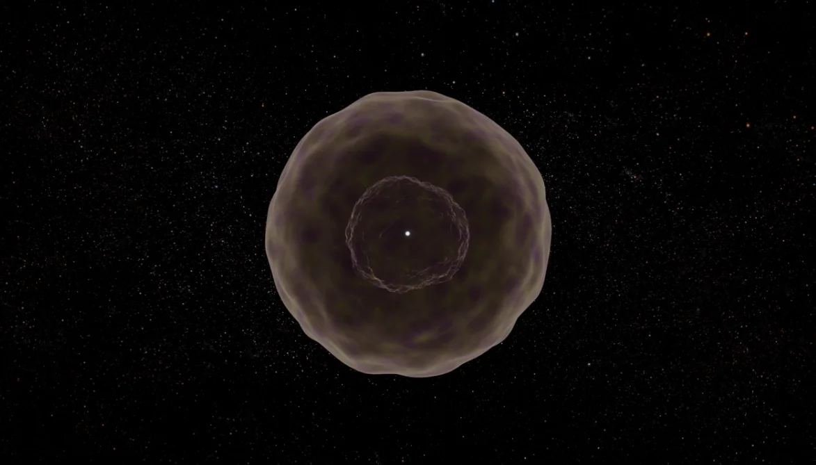 SN 2021yfj, supernova inusual con expulsión de capas de silicio, azufre y argón