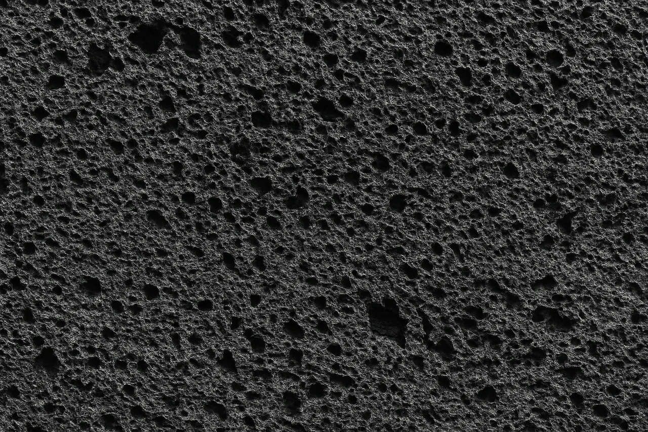 Textura en primer plano de roca basáltica