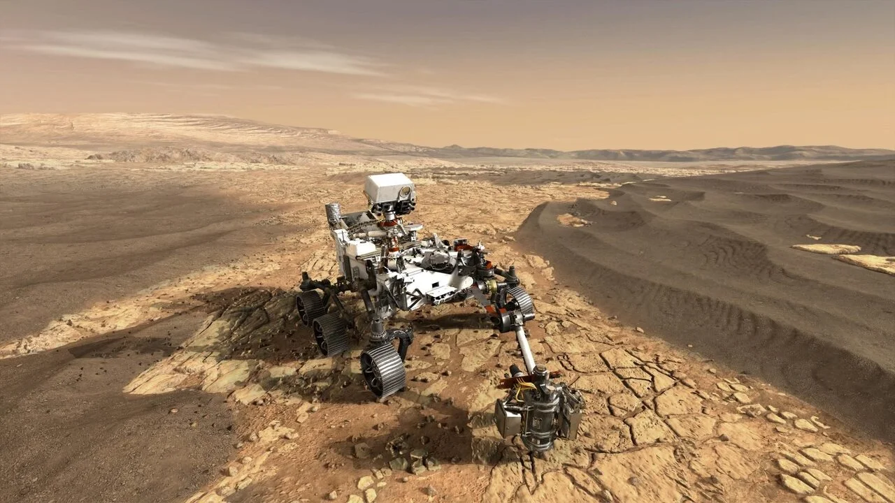 El rover Perseverance explora el sitio Bright Angel en Marte sorteando dunas y rocas