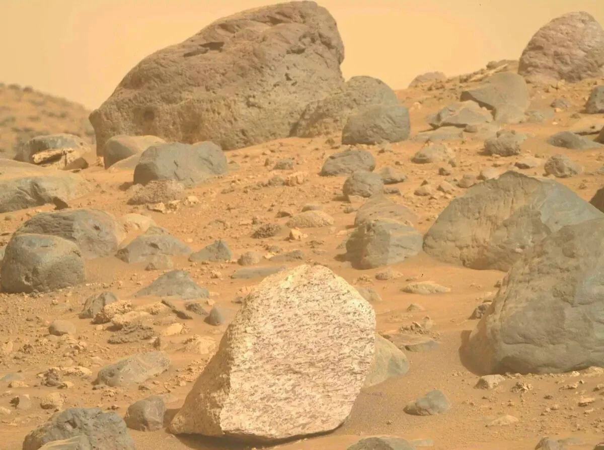 Rocas en la Formación Bright Angel captadas por el rover Perseverance con su cámara Mastcam-Z