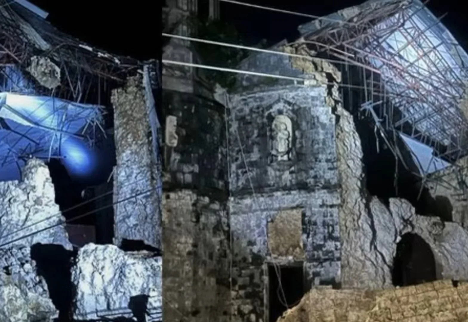 Estructura dañada tras el terremoto en Filipinas