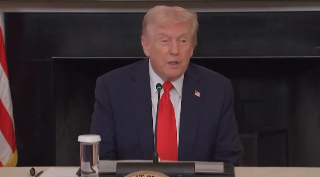 Donald Trump durante una conferencia