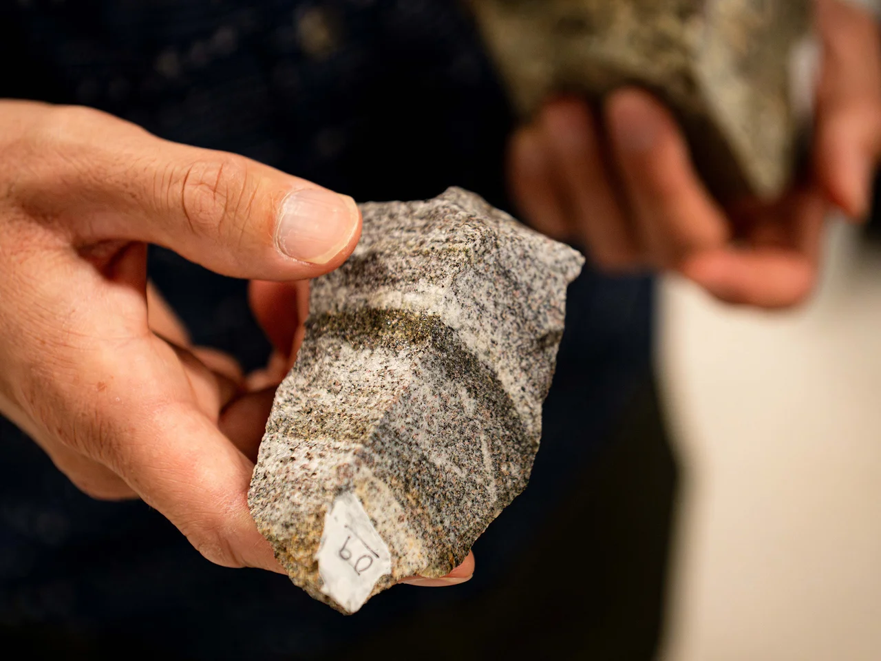 Muestra de roca analizada para estudiar la estabilidad continental
