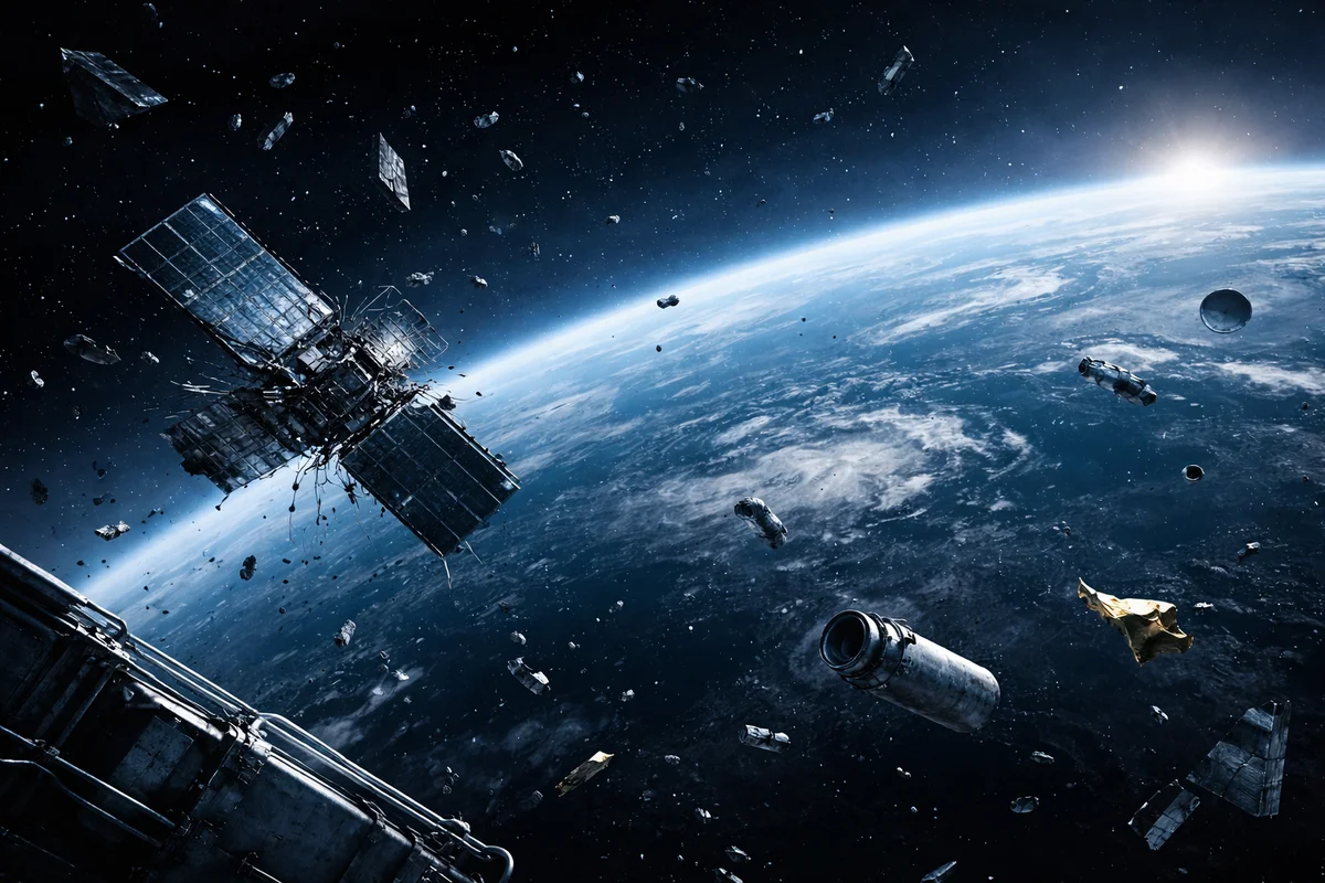 Basura espacial orbitando la Tierra