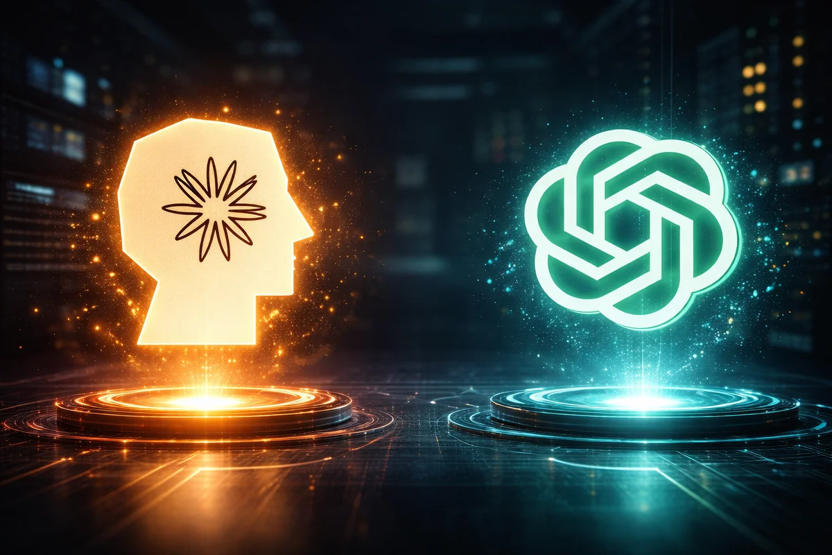 Logos de Claude y ChatGPT