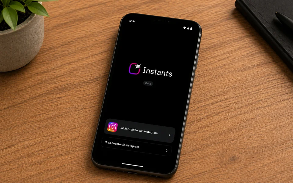 Teléfono con pantalla de Instants