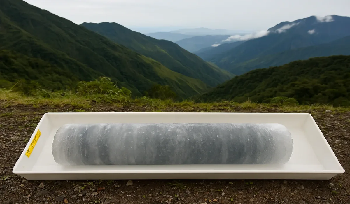 Núcleo de hielo extraído de montañas tropicales para estudio del Holoceno.
