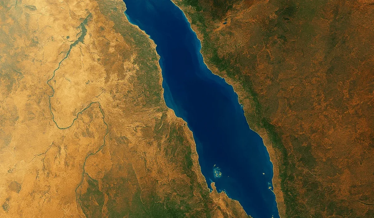 Vista satelital del futuro océano africano en formación