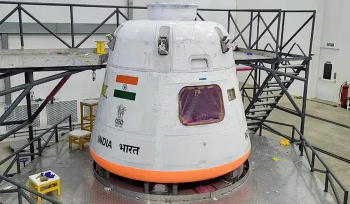 La cápsula espacial tripulada Gaganyaan desarrollada por ISRO, India