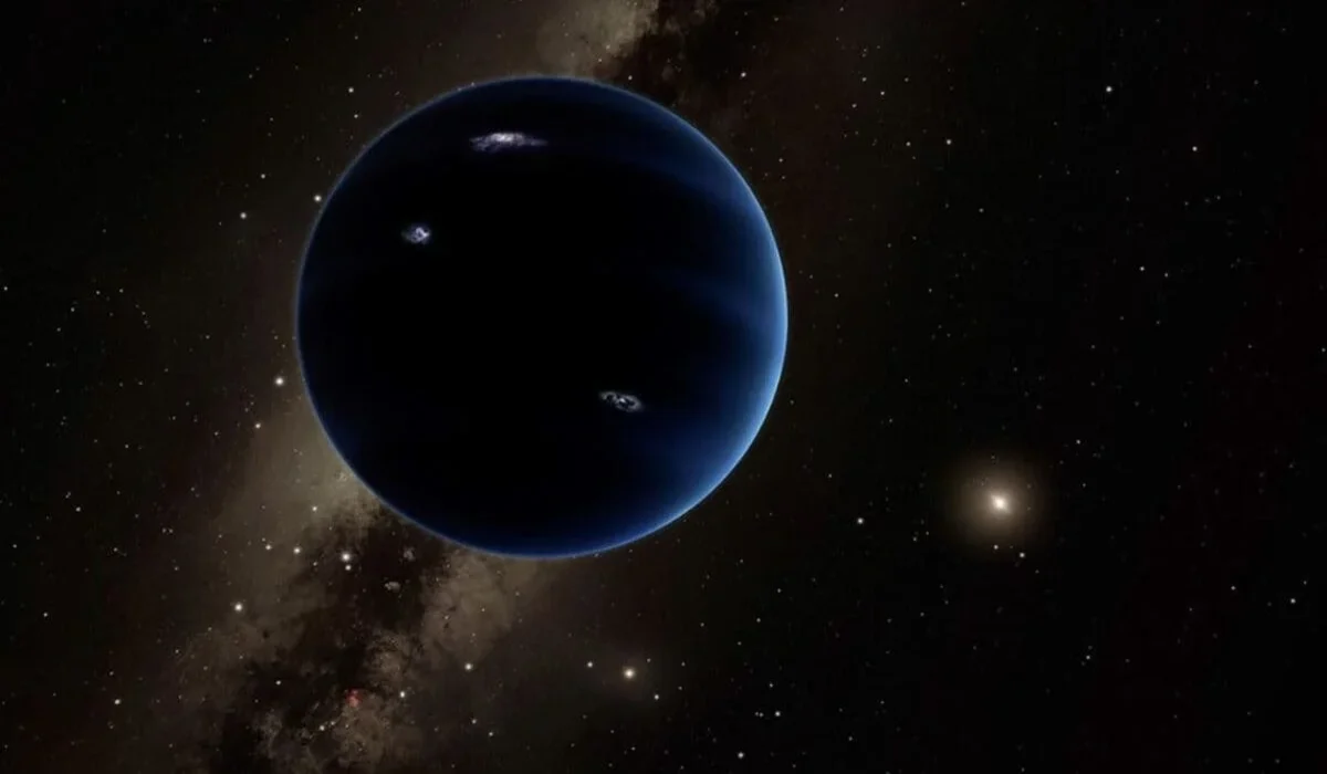 Representación artística del posible Planeta 10 en el Cinturón de Kuiper