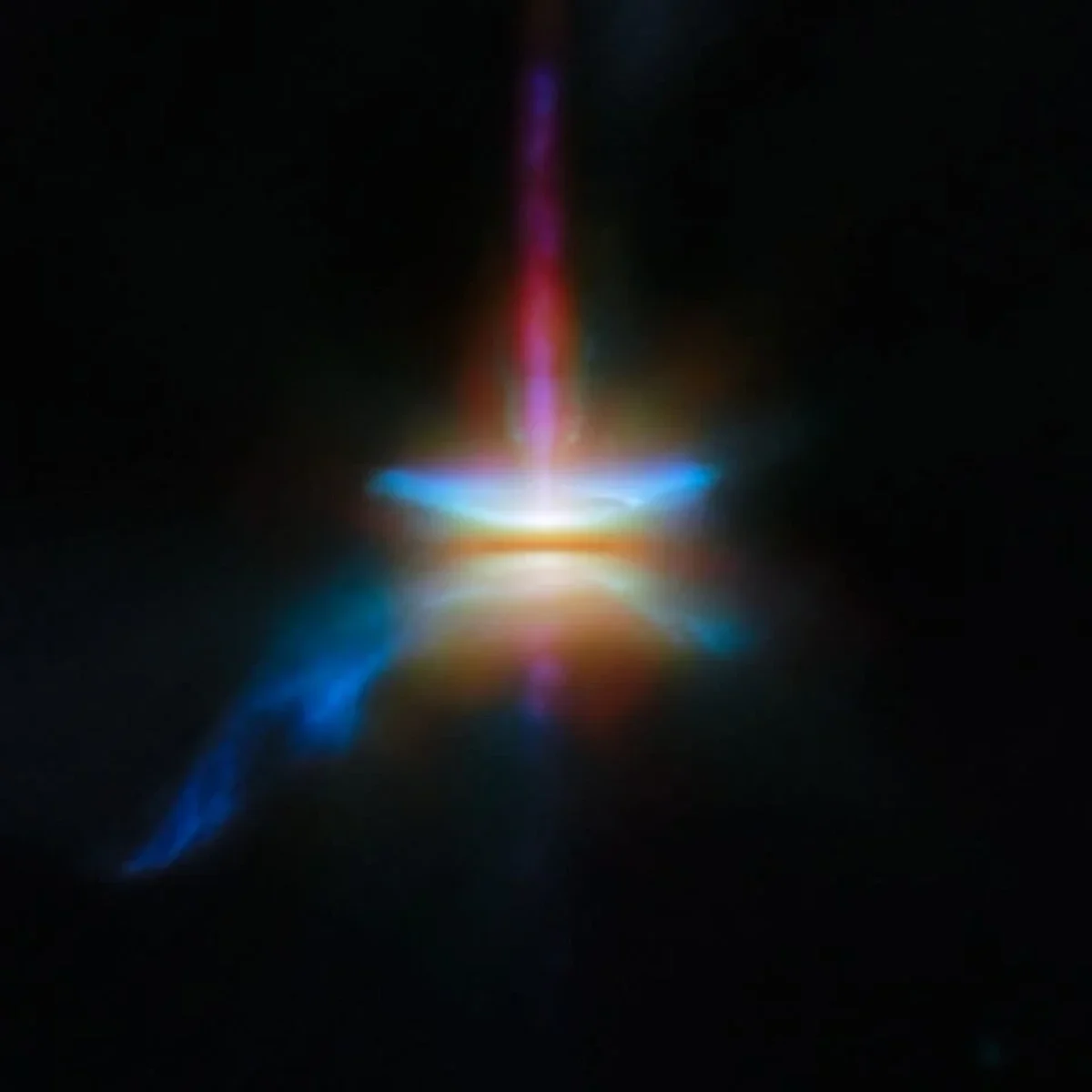 Imagen del disco protoplanetario HH 30 capturada por el telescopio espacial James Webb, mostrando detalles de la evolución del polvo y la formación de planetas.