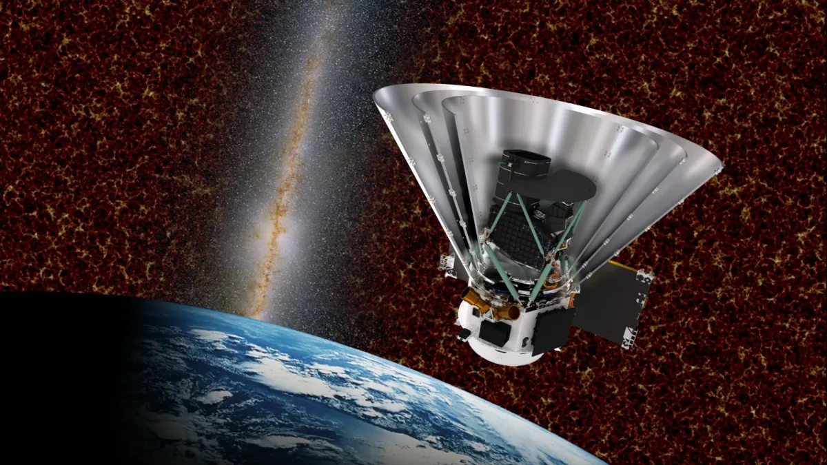 Ilustración de la misión SPHEREx en el espacio.