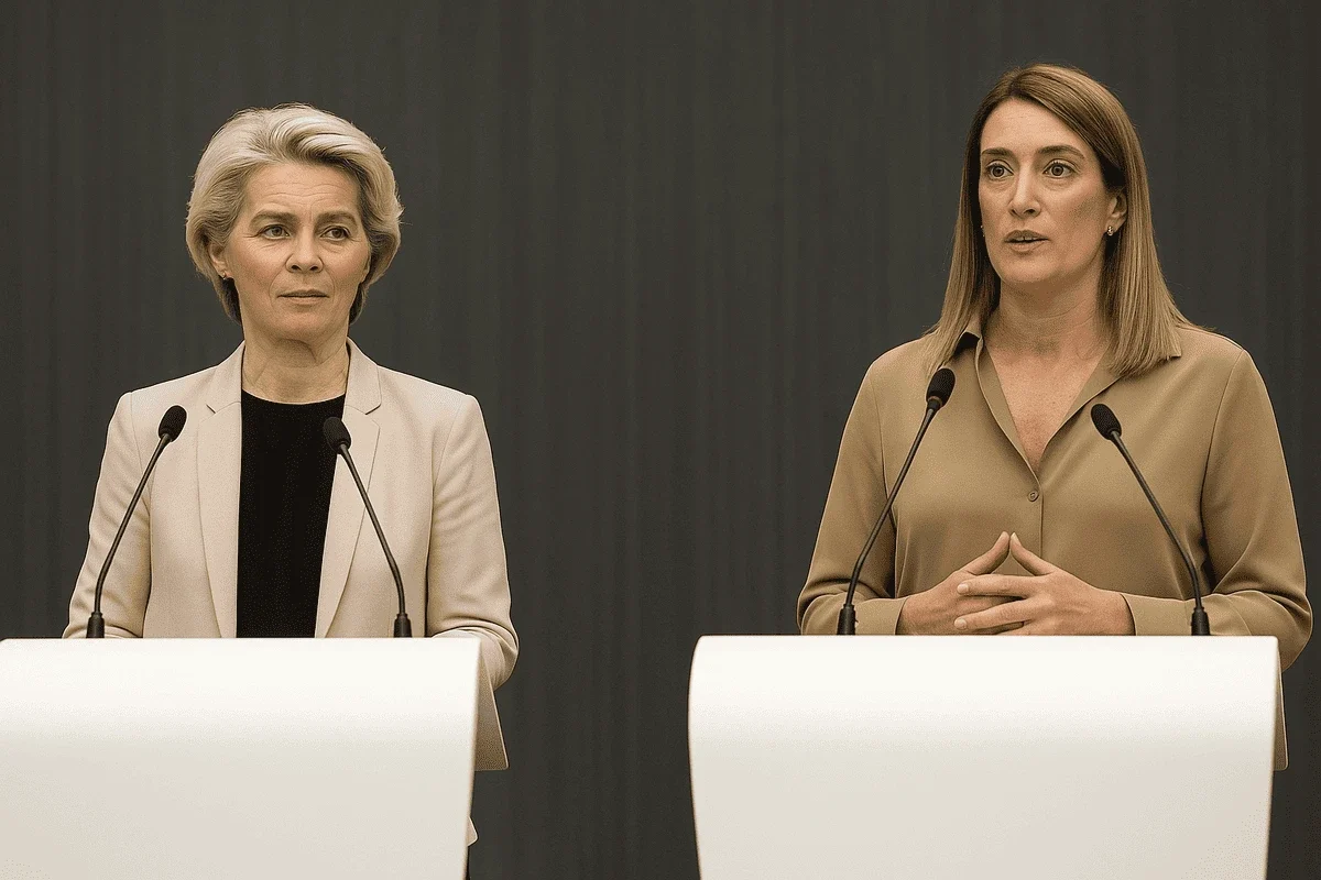 Ursula von der Leyen y Roberta Metsola