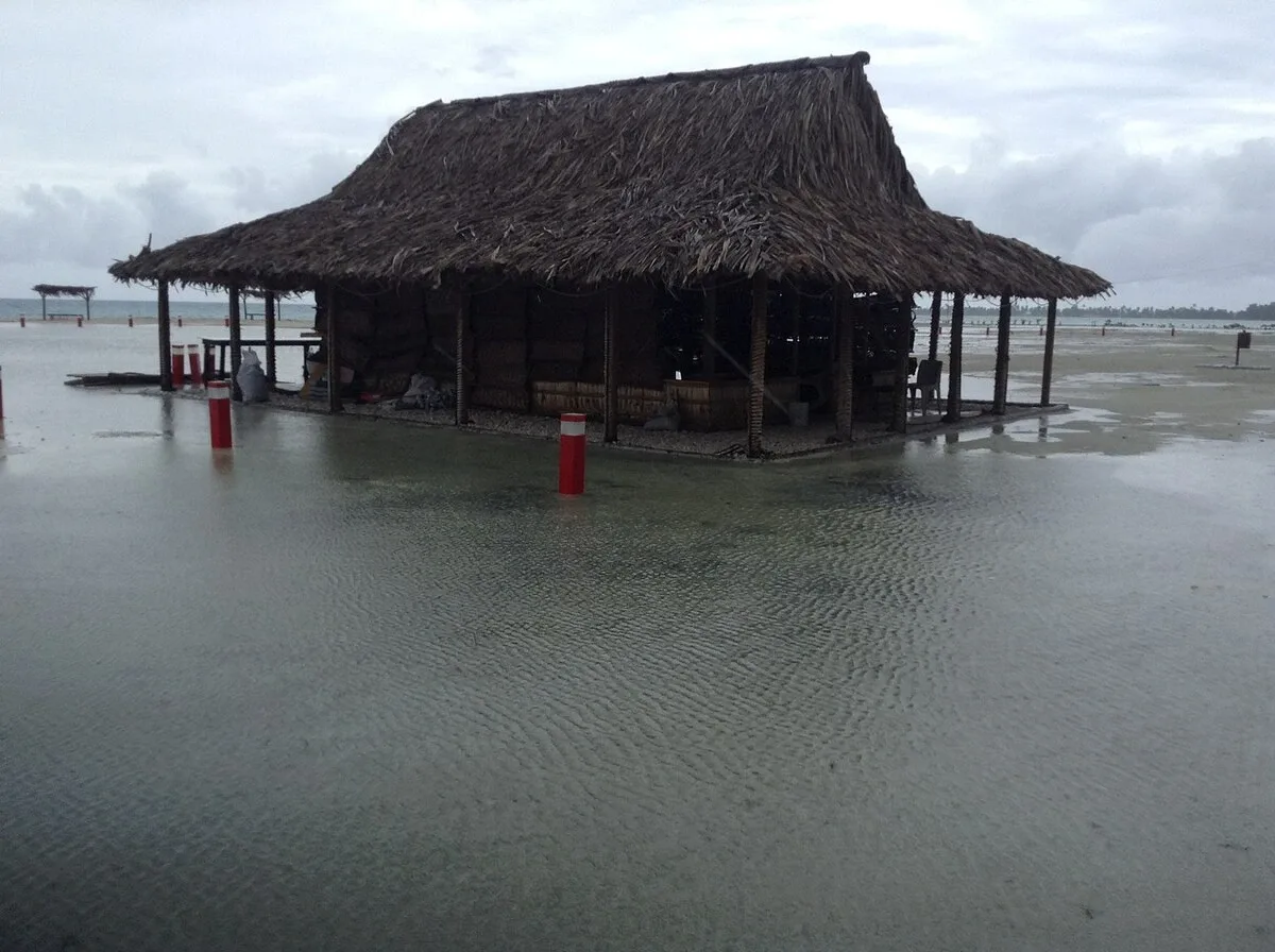 Calles inundadas en Tuvalu durante 2017