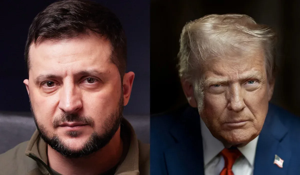 Volodímir Zelenski y Donald Trump en primer plano