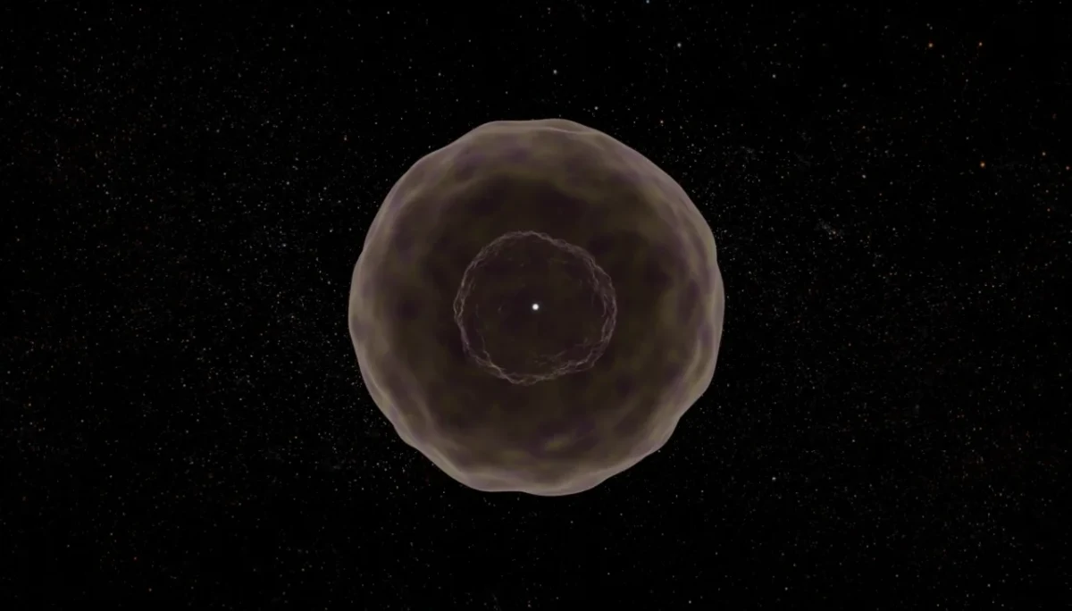 SN 2021yfj, supernova inusual con expulsión de capas de silicio, azufre y argón