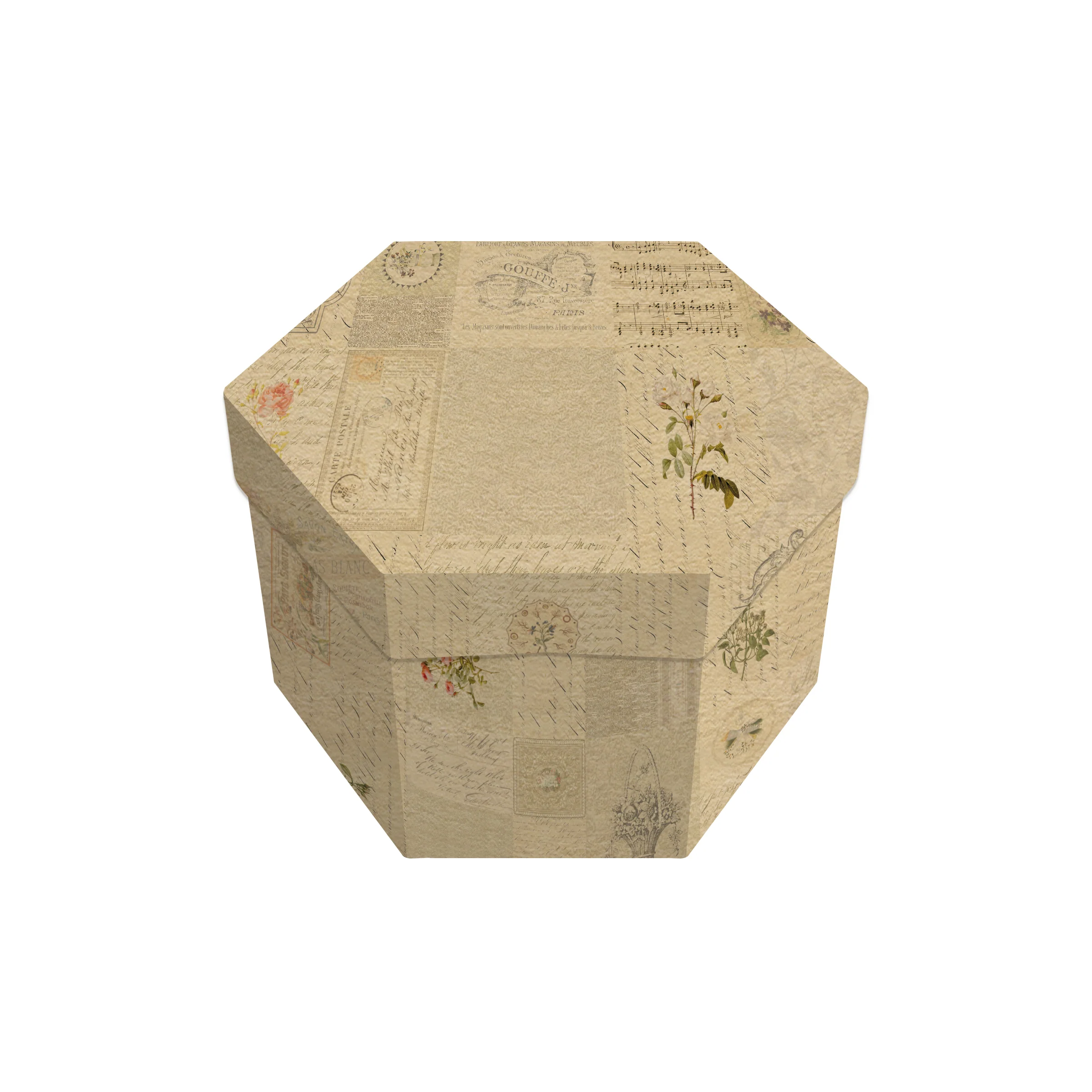 hexagon shaped kraft box