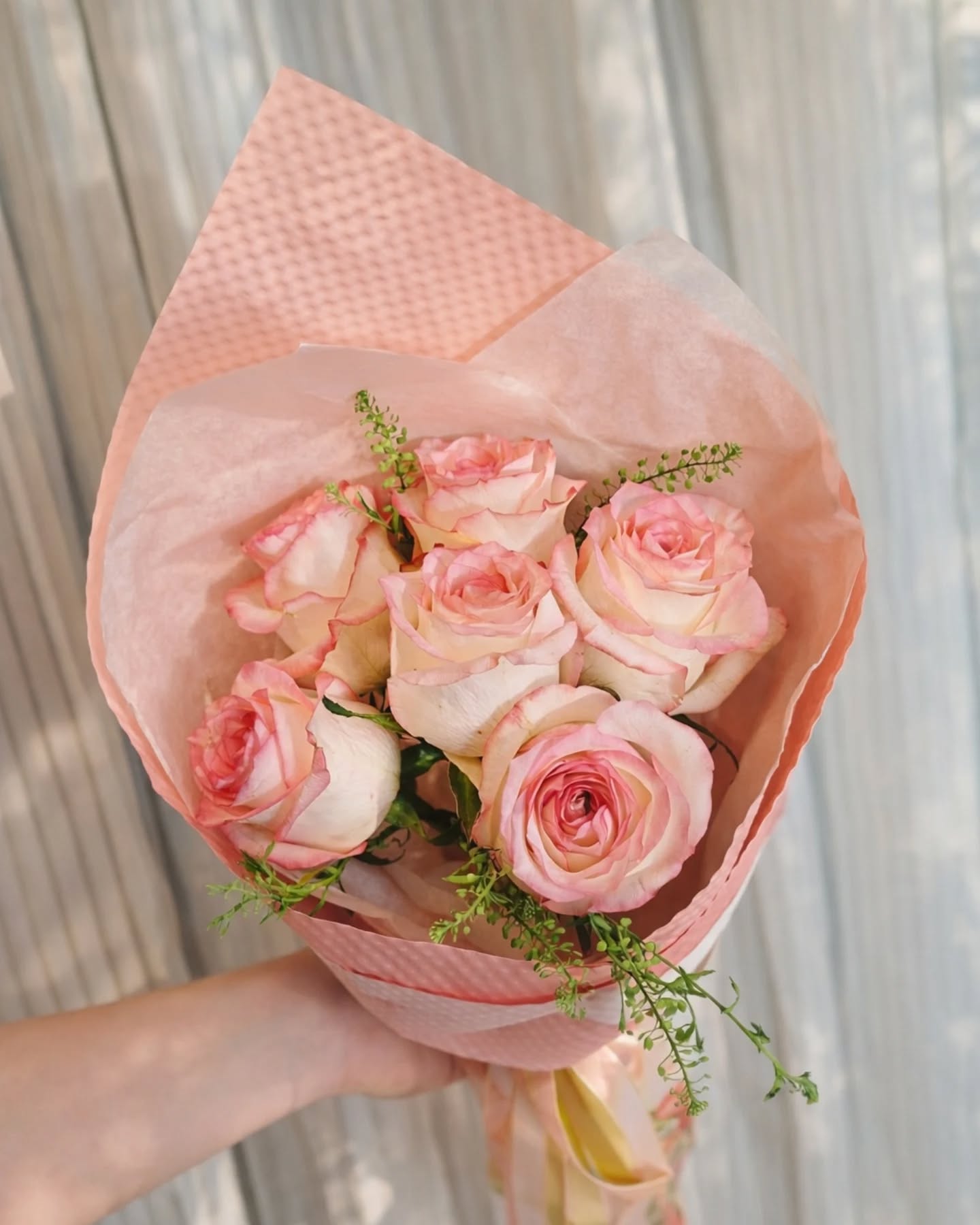 fresh pink blooms bouquet