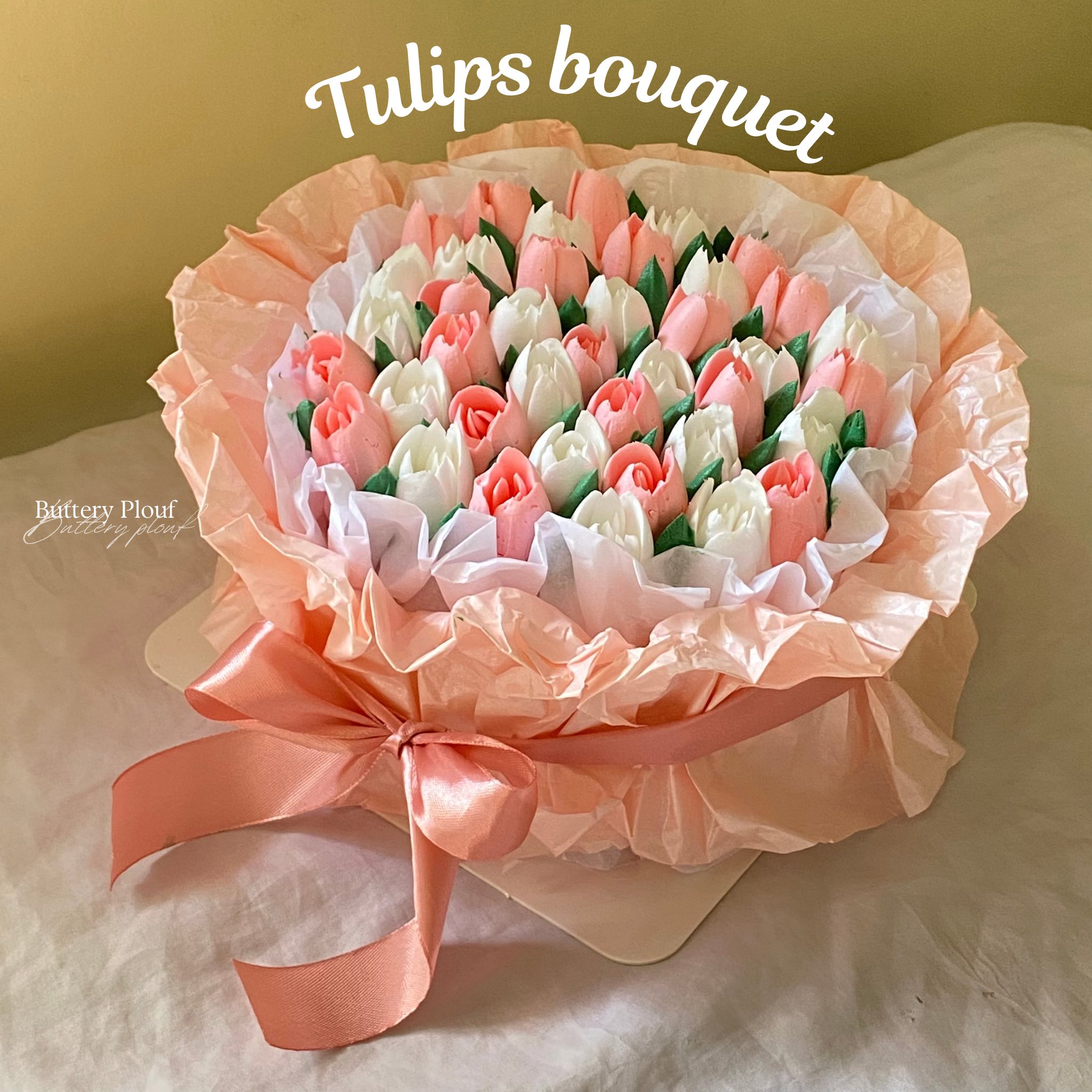 tulips bouquet cake