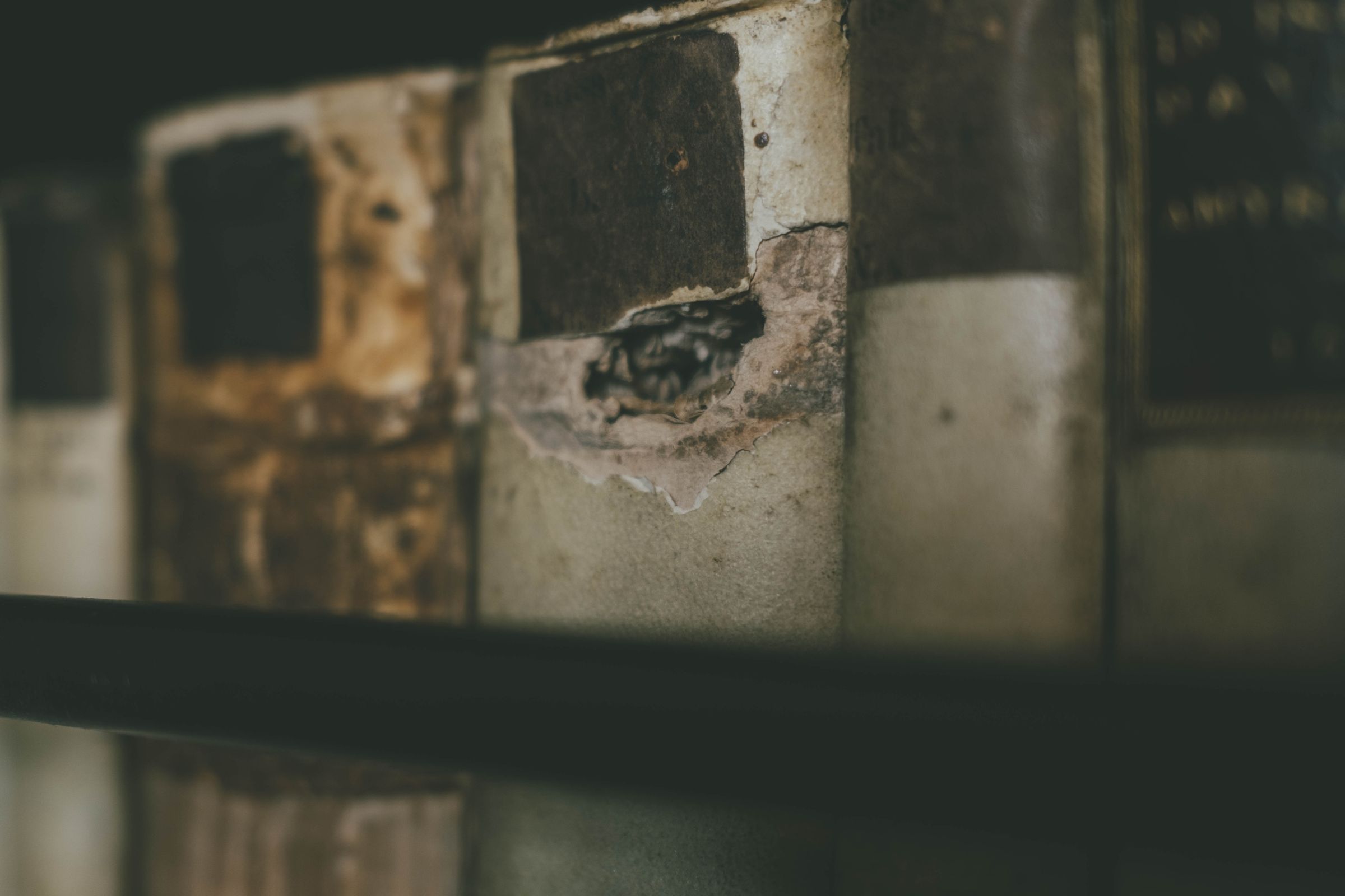 Book with a bullet hole