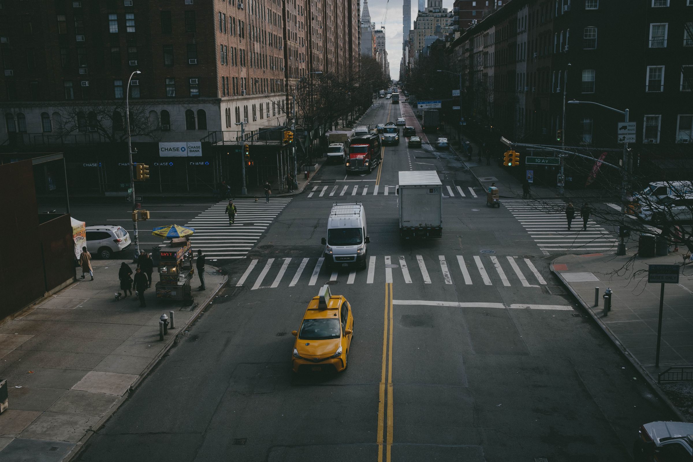 The street as seen from the High Line