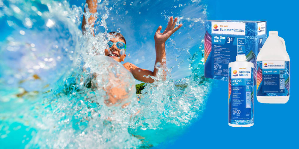 Algaecide, algae in pool solution Summer Smiles