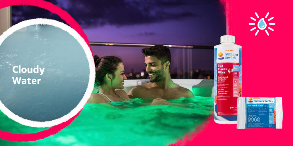 Appearance of cloudy water in spa, solutions Summer Smiles