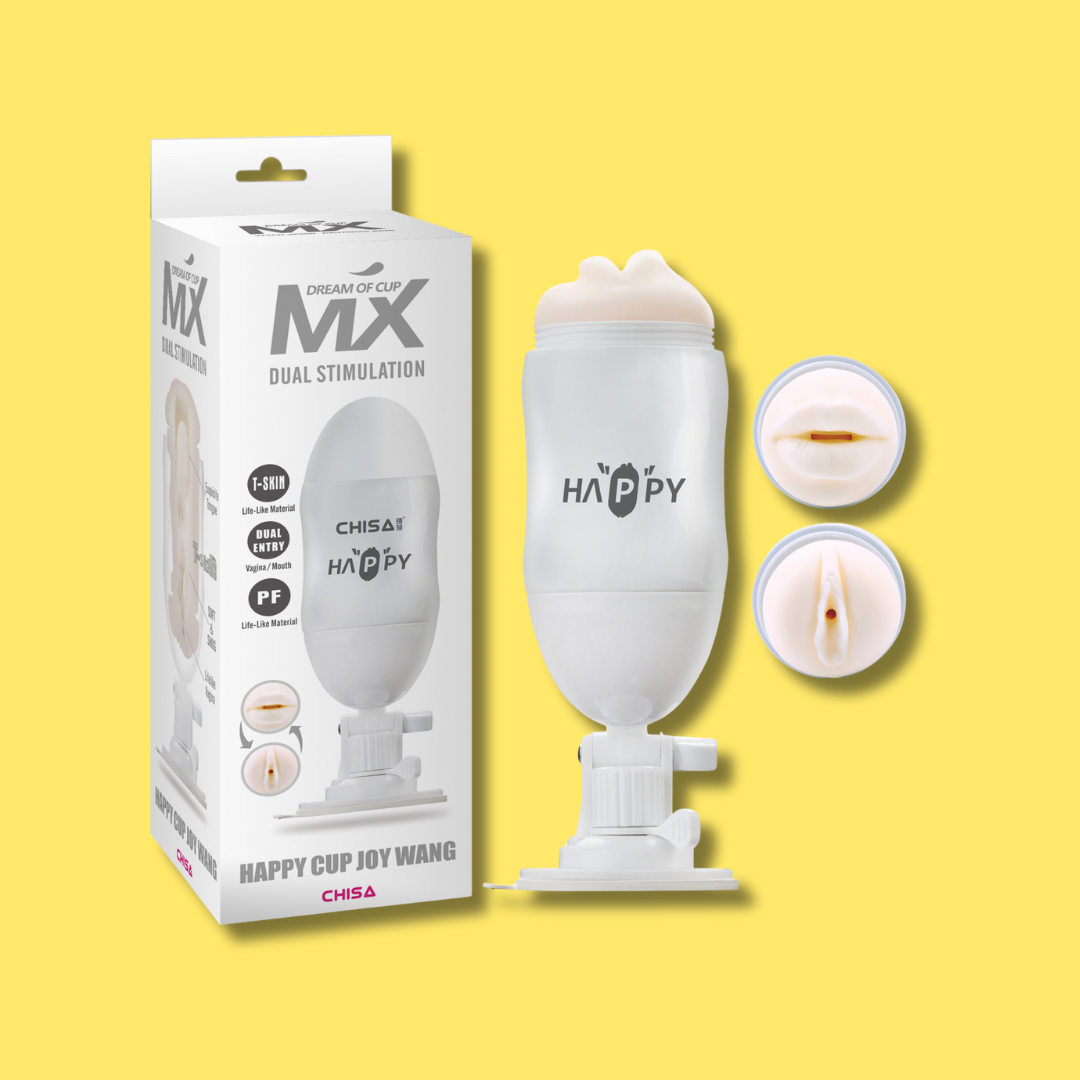 Masturbador Doble Entrada HappyCup Joy - con Bala Vibradora