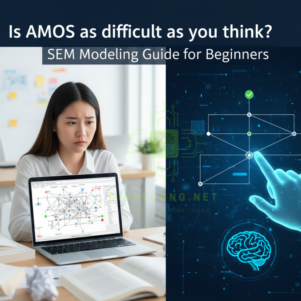 AMOS có khó như bạn nghĩ? Hướng dẫn mô hình SEM cho người mới bắt đầu