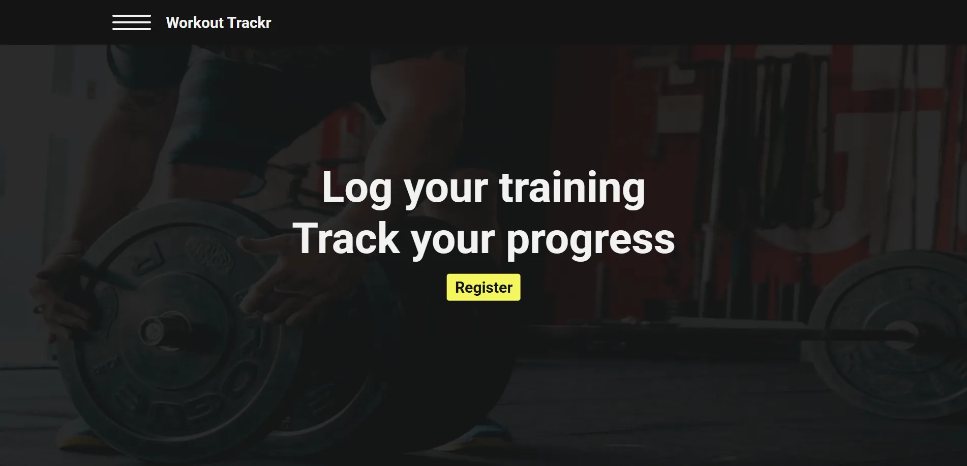 training progress website preview