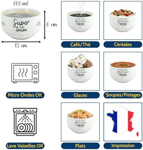 Vue 6 de Bol Petit Dejeuner Personnalisable