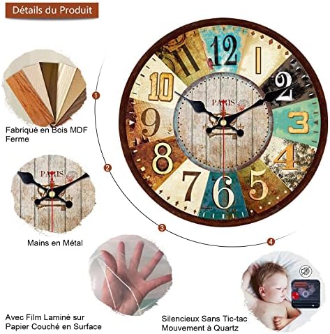 Vue 2 de Vikmari Horloges Murales En