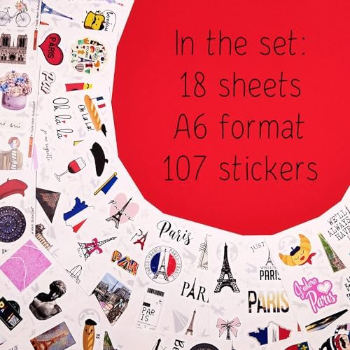Vue 2 de Autocollants Paris Elegants Designs