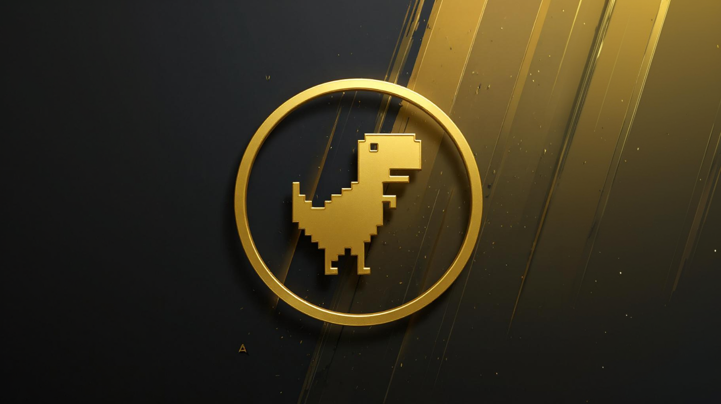Golden T-Rex Logo