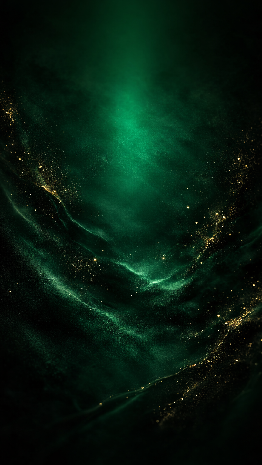 Emerald Glow with Golden Accents