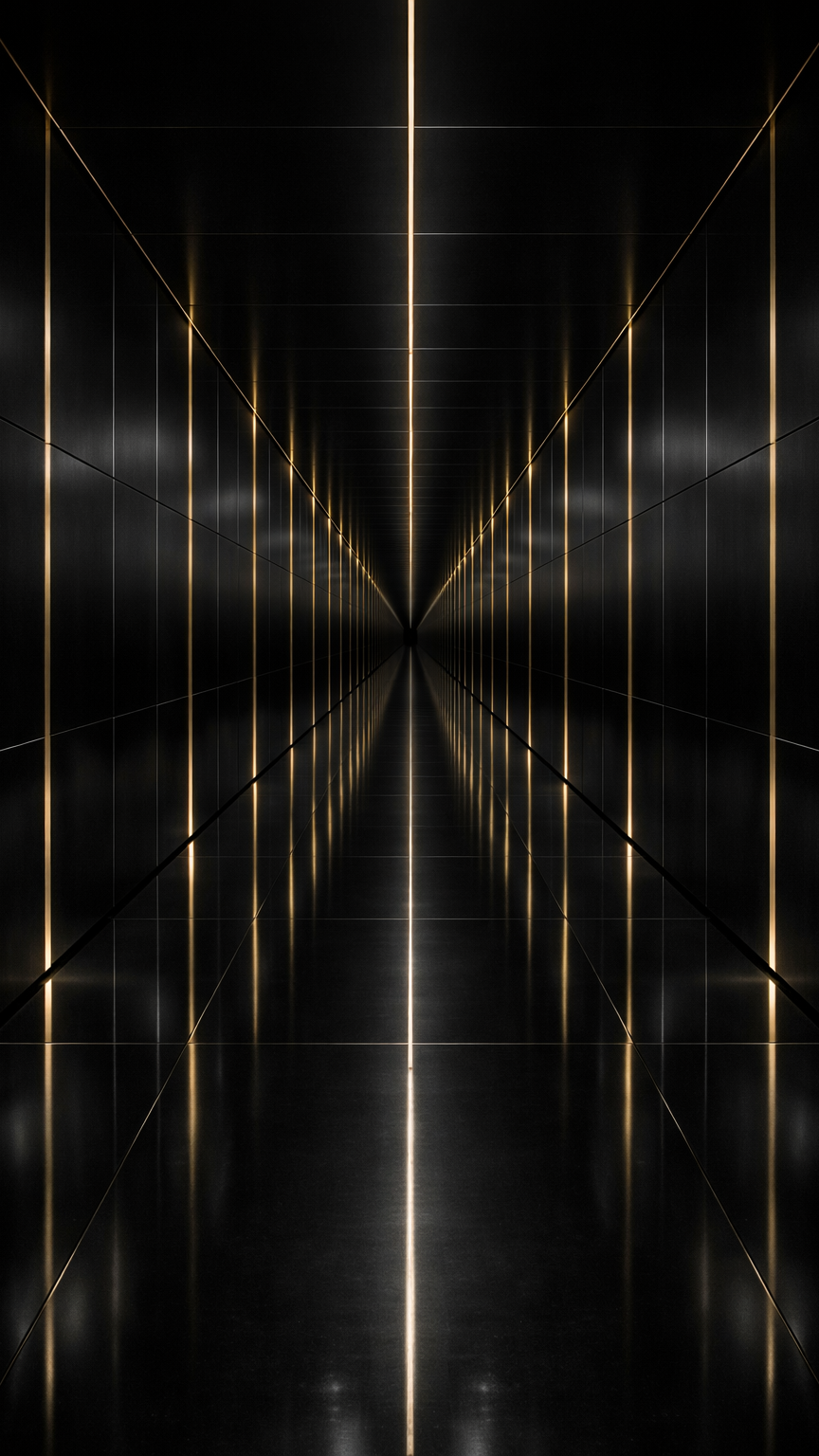 Endless Sleek Golden Corridor