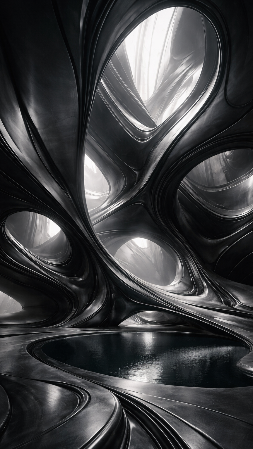 Futuristic Luxury in a Reflective Space