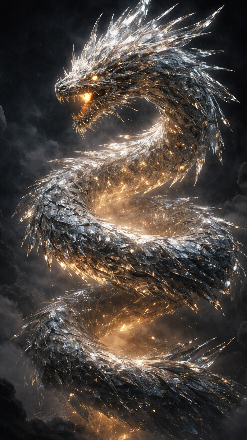 Glowing Crystal Dragon